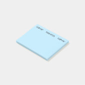 Let op blauwe Muzieknoten Post-it® Notes (Schuin)