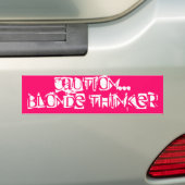 Let op...Blonde Thinker Bumpersticker (Op auto)