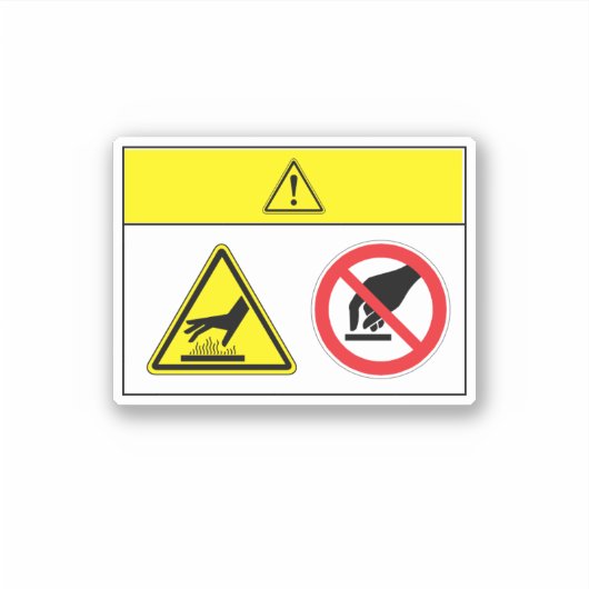 Let op: BQ09 met label voor warm oppervlak (Voorkant)