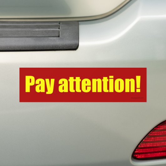 Let op! bumpersticker (Op auto)