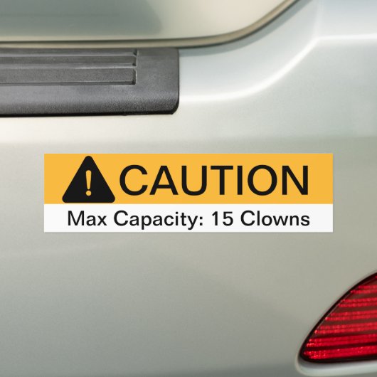 Let op: Bumpersticker voor max. capaciteit (Op auto)