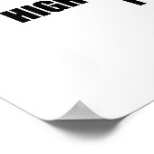 Let op! Cadeau met hoge cafeïnewaarden Poster (Hoek)