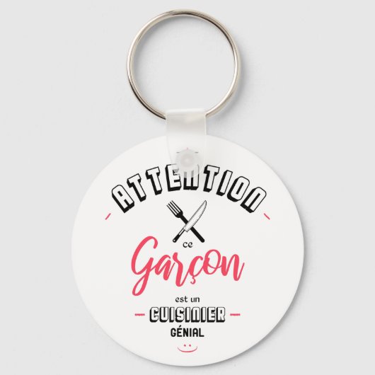 Let op ce garçon est un cuisinier génial sleutelhanger (Voorkant)