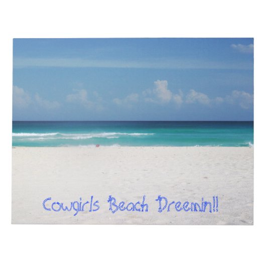 Let op Cowgirl Beach Dreemin! Notitieblok (Voorkant)