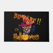 Let op dat het Halloween Skull en Pumpkin is Deurmat (Voorkant)