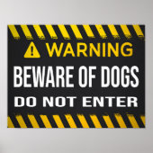 Let op dat honden geen teken invoeren poster (Voorkant)