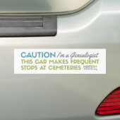 Let op dat ik een genealogist Bumpersticker ben (Op auto)
