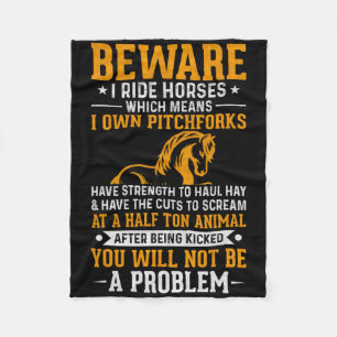 Let op dat ik geen probleem heb met Ruitpaarden Fleece Deken