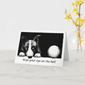 Let op de bal kaart (Gele Bloem)