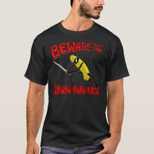 Let op de Banana-nana-Ninja! (Donker) T-shirt