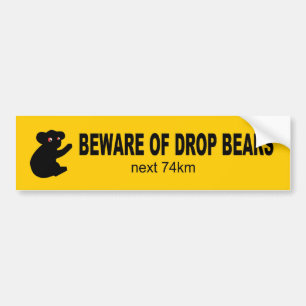 Let op de Beren Funny Aussie Bumpersticker