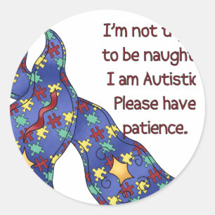 Let op de bewustmaking van patiënten ronde sticker
