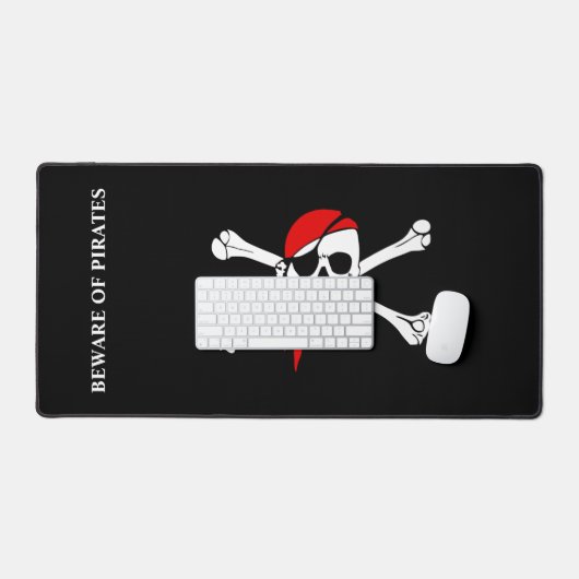 Let op de Botten van Pirates Skull Bureaumat (Keyboard & Muis)
