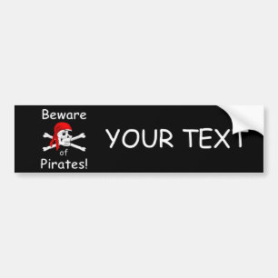 Let op de Bumpersticker van Pirates