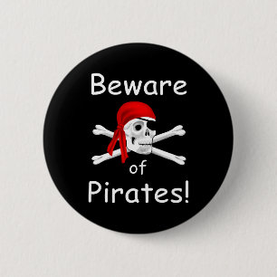 Let op de Button van Pirates
