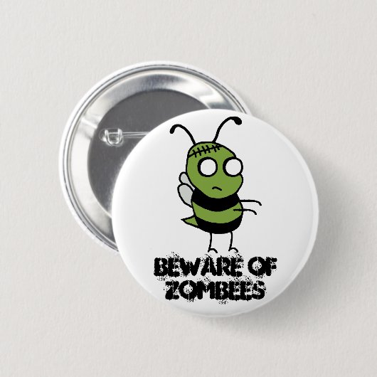 Let op de Button van Zombees (Voorkant /achterkant)
