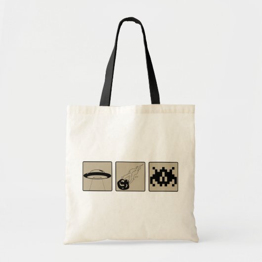 Let op de Canvas tas voor het afwerpen van objecte (Voorkant)