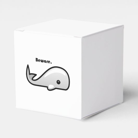 Let op de Cartoon Witte walvis Bedankdoosjes (Voorkant Zijde)