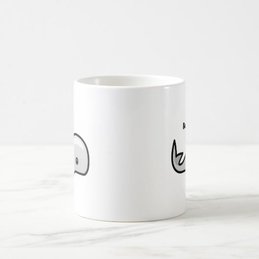 Let op de Cartoon Witte walvis Koffiemok (Center)