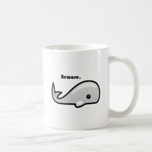 Let op de Cartoon Witte walvis Koffiemok