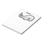 Let op de Cartoon Witte walvis Notitieblok (Linkerzijde)