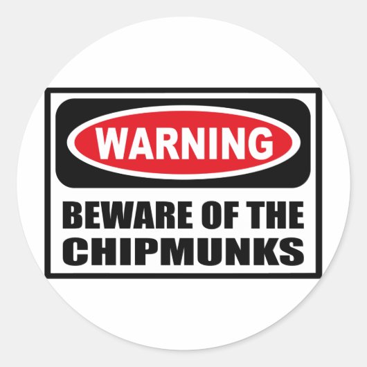 LET OP DE CHIPMUNKS STICKER (Voorkant)
