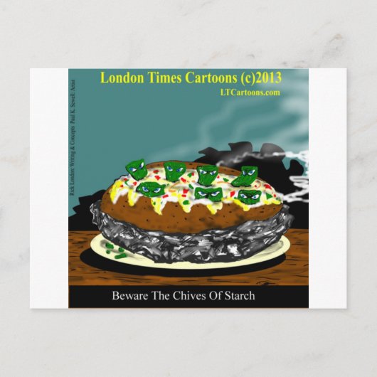 Let op de Chives van zetmeelschimmelaardappelen Briefkaart (Voorkant)