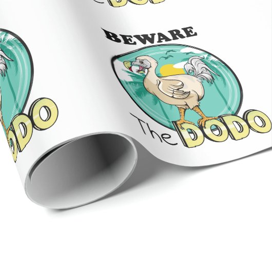 Let op de dodo cadeaupapier (Rol Hoek)