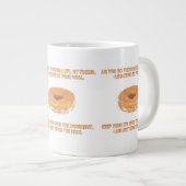 Let op de donut grote koffiekop (Voorkant rechts)