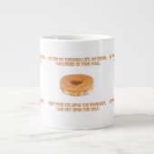 Let op de donut grote koffiekop (Voorkant)