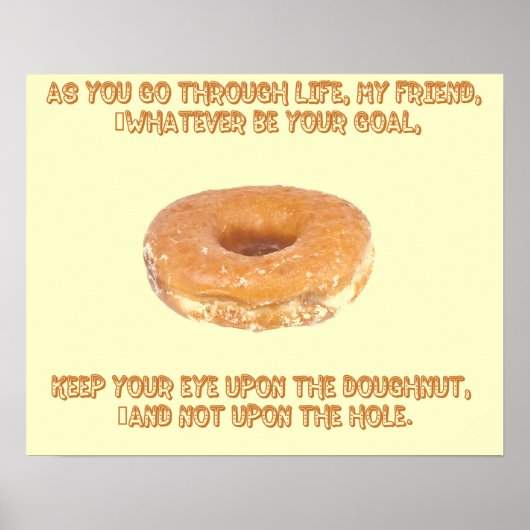 Let op de donut poster (Voorkant)
