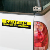 Let op de driver zingt bumpersticker (Op Truck)
