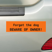 Let op de eigenaarsstickers bumpersticker (Op auto)