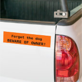 Let op de eigenaarsstickers bumpersticker (Op Truck)