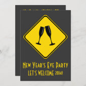 Let op: De Eve-partij van het nieuwe jaar voor de  Kaart (Voorkant / Achterkant)