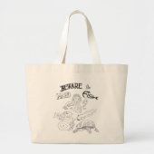 Let op de harde vis grote tote bag (Voorkant)