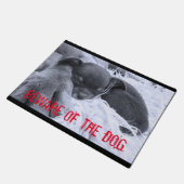 Let op de hond deurmat (Schuin)