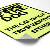 Let op de hond (Funny Poster) Poster (Hoek)