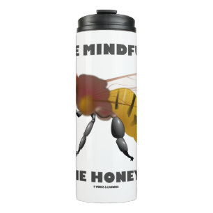 Let op de houding van de honingbij apiarist thermosbeker