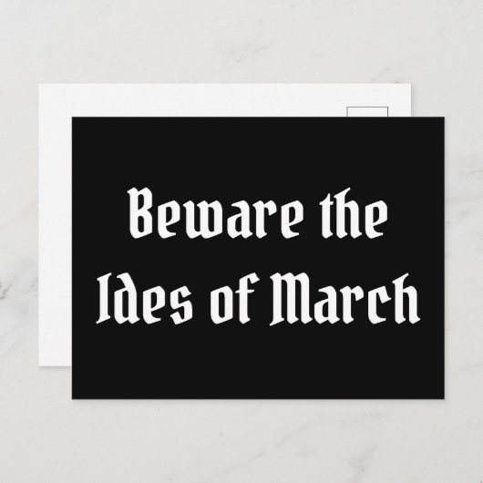 Let op de Ides van Maart Briefkaart (Voorkant / Achterkant)