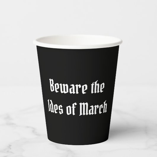 Let op de Ides van Maart Papieren Bekers (Voorkant)