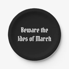 Let op de Ides van Maart Papieren Bordje