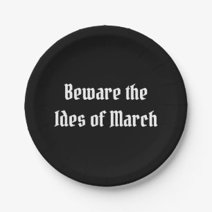 Let op de Ides van Maart Papieren Bordje