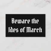 Let op de Ides van Maart Visitekaartje (Voorkant)