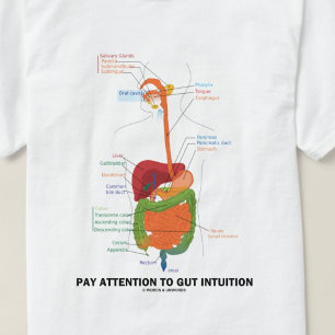 Let op de intuïtie van de darm (anatomische Humor) T-shirt