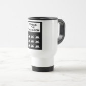 Let op de invasie, het geek design reisbeker (Voorkant rechts)