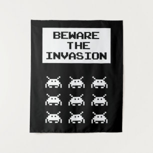 Let op de invasie, het geek design wandkleed