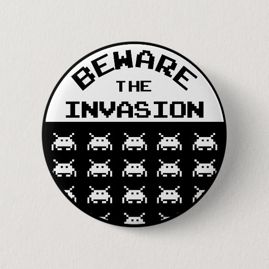 Let op de invasie ronde button 5,7 cm (Voorkant)