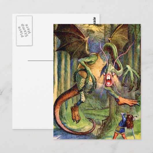 Let op de Jabberwock, mijn zoon! Briefkaart (Voorkant / Achterkant)