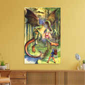 Let op de Jabberwocky, mijn zoon Canvas Afdruk (Insitu (Woonkamer))